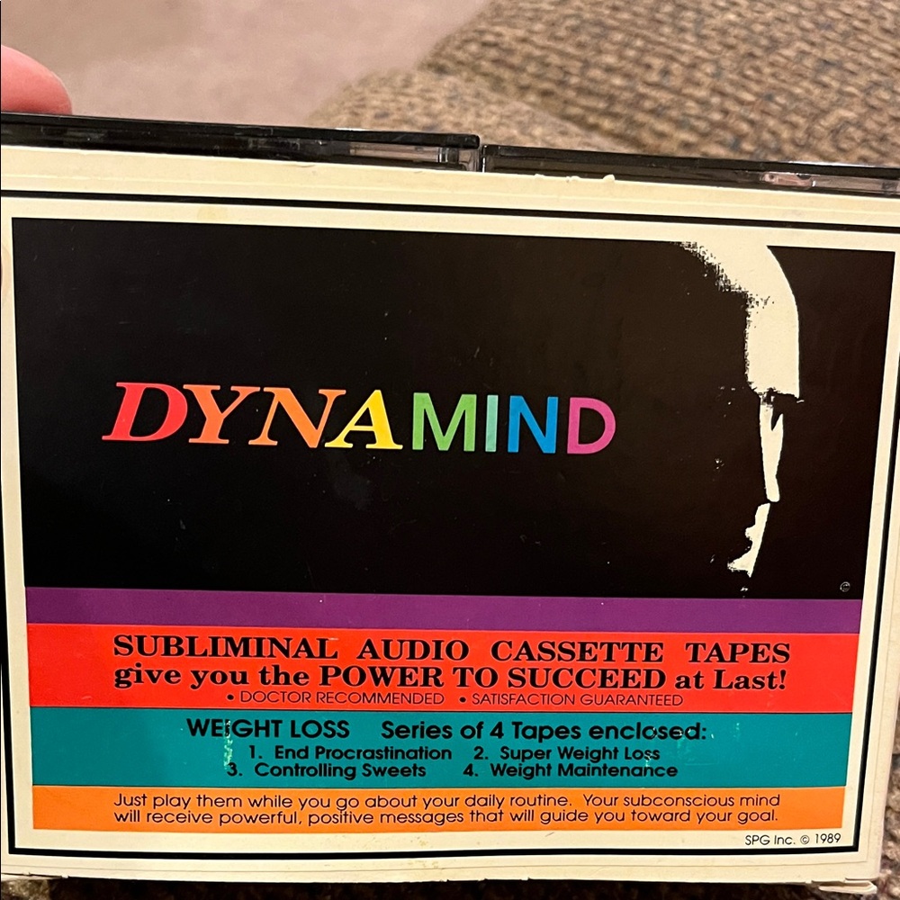 Dynamind Subliminal Weight Loss Audio Cassette Tapes - 4 cassette tapes